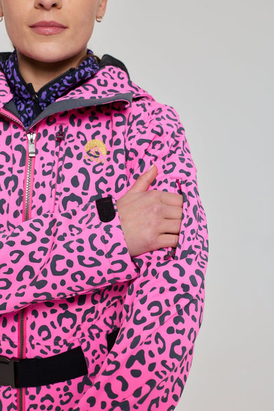 Rosé Leopard Ski Suit - OOSC Clothing - USA