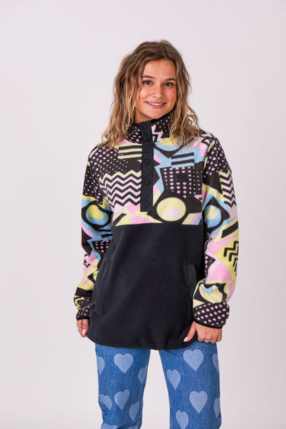 Saved By The Bell Fleece Black - Women's - OOSC Clothing - USA