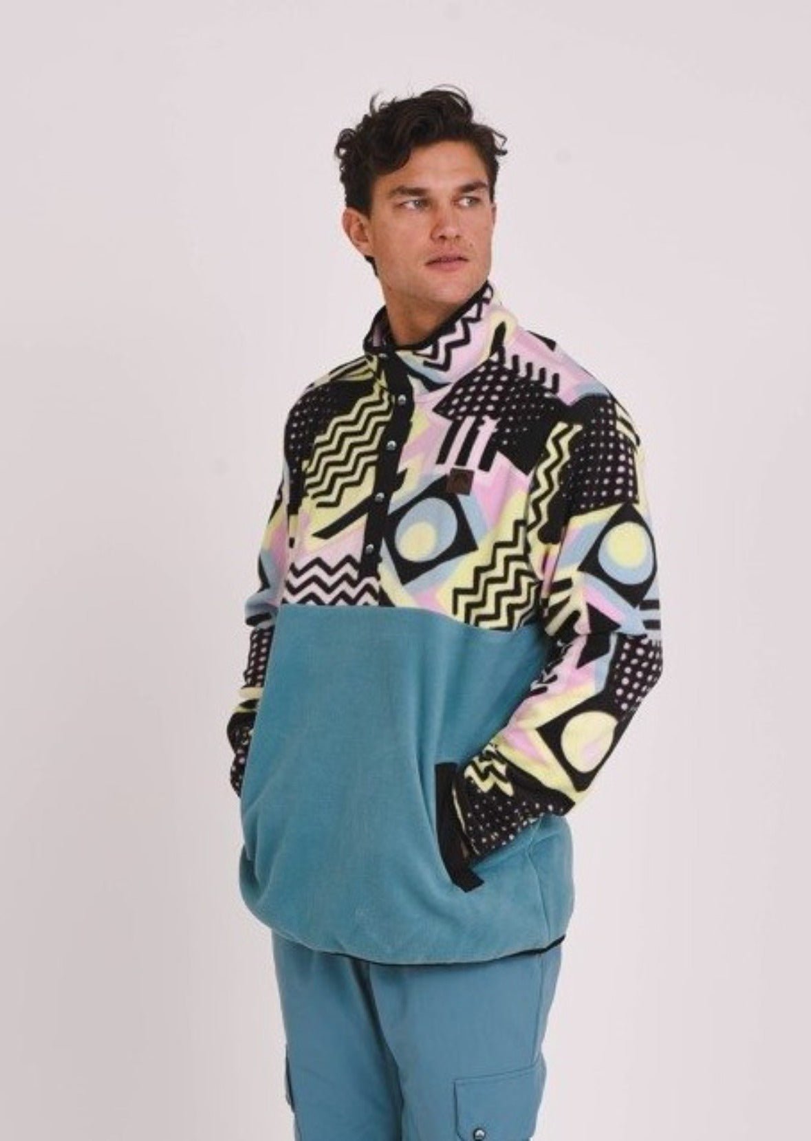 Saved By The Bell Fleece Teal - Men's - OOSC Clothing - USA