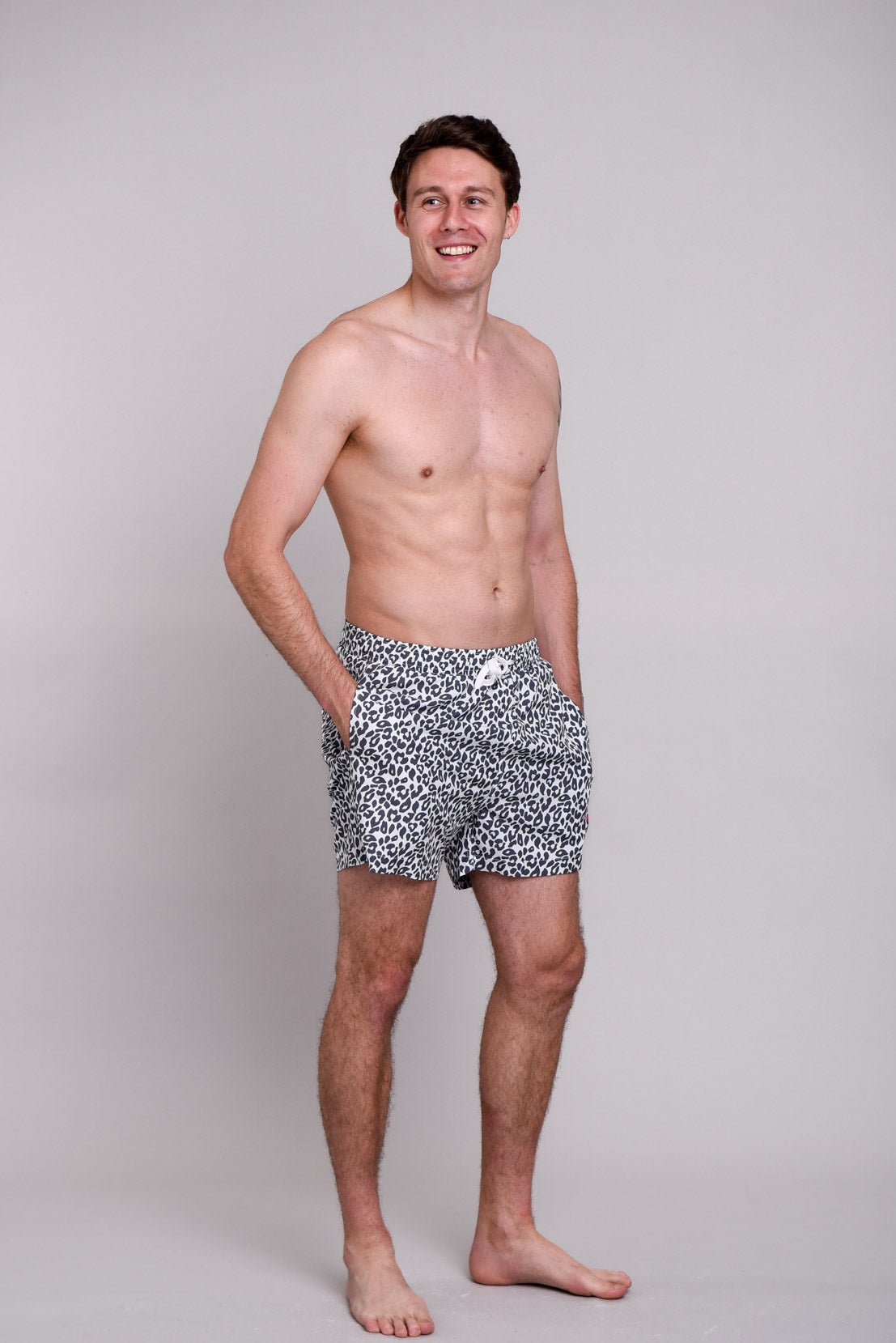 Snow Leopard Men's Swim Shorts - OOSC Clothing - USA