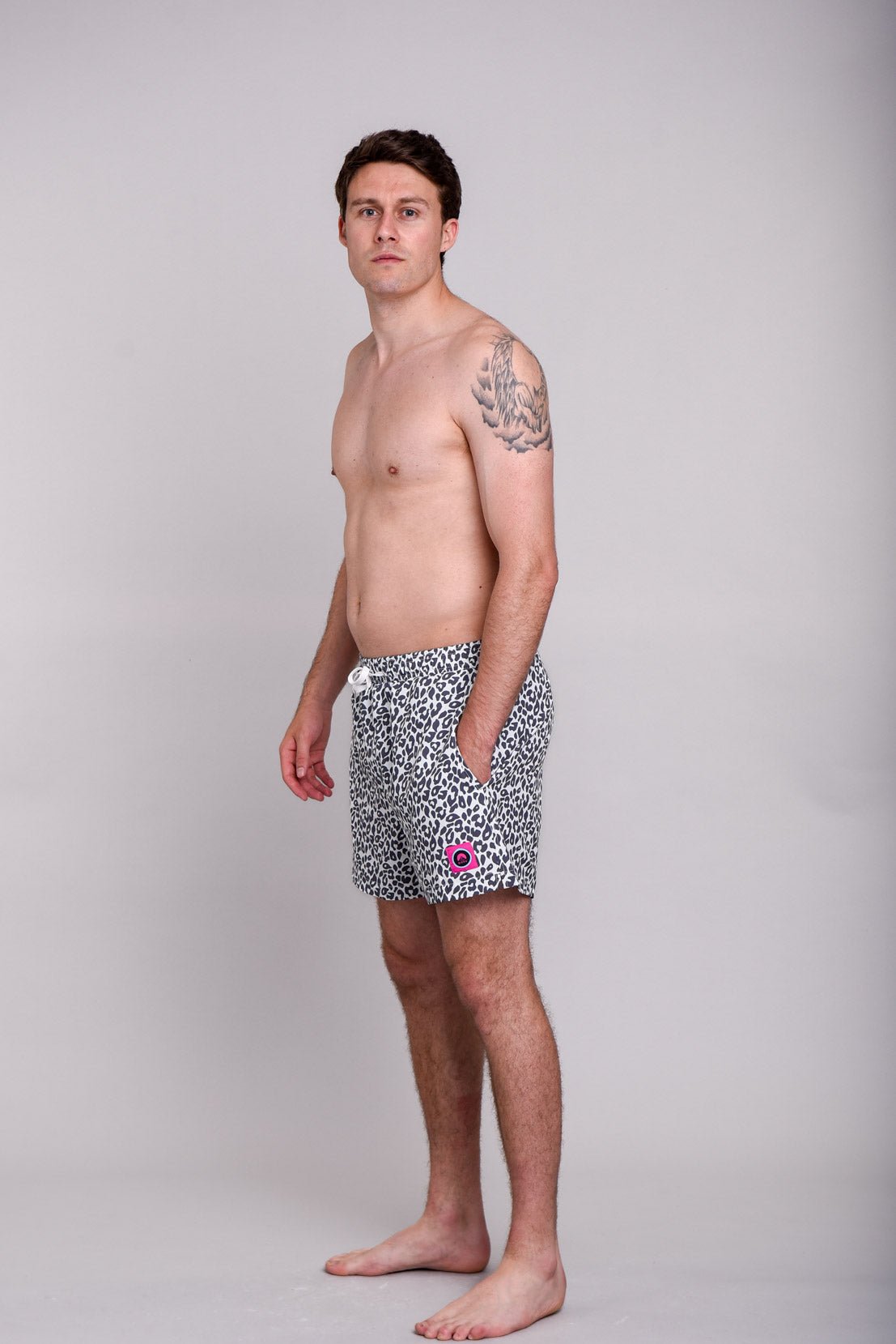 Snow Leopard Men's Swim Shorts - OOSC Clothing - USA