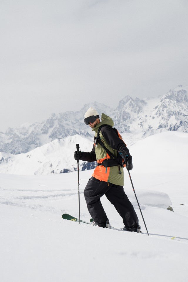 Snow Park Overhead Jacket - Orange & Khaki - OOSC Clothing - USA