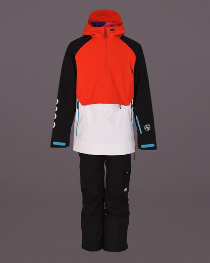 Snow Park Overhead Jacket - White & Red - OOSC Clothing - USA