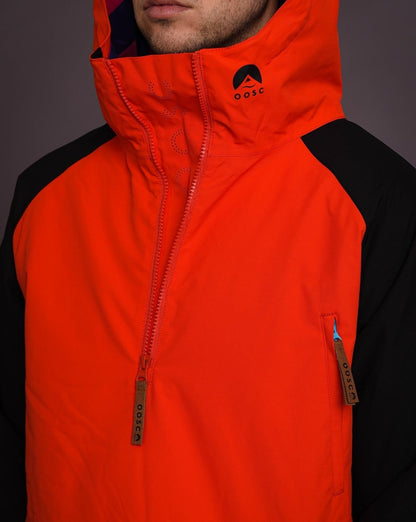 Snow Park Overhead Jacket - White & Red - OOSC Clothing - USA