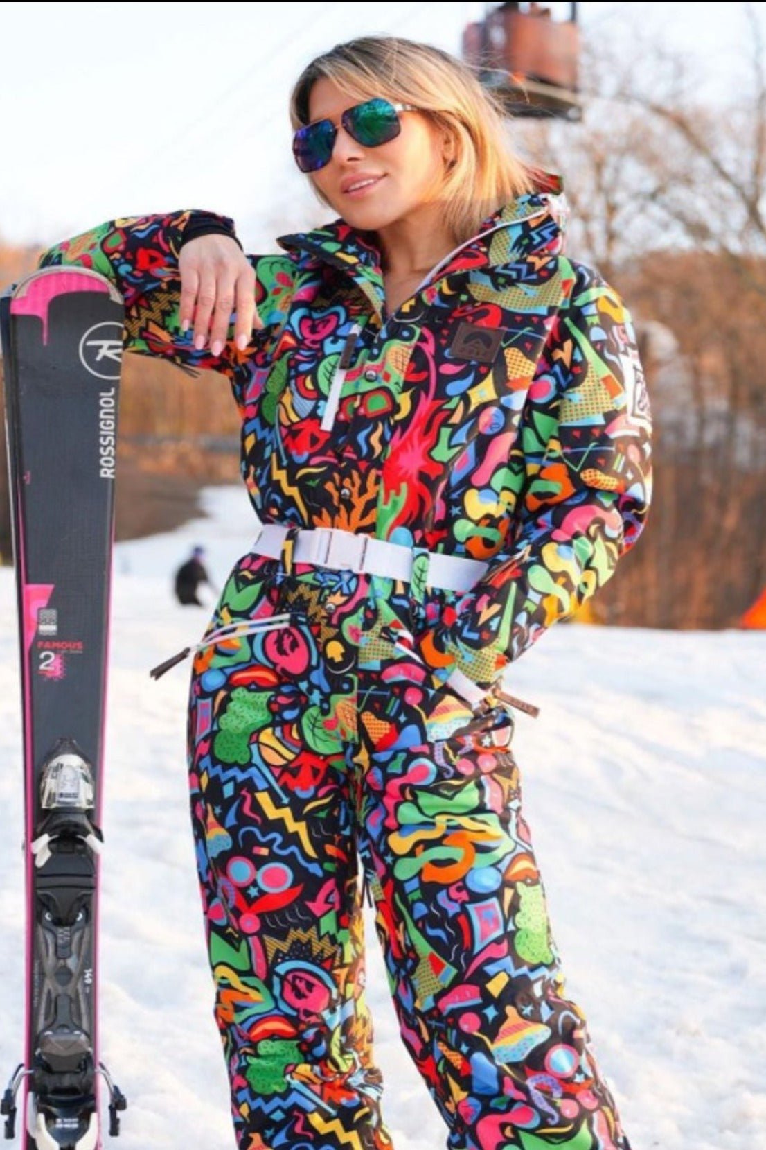 Stairway to Heaven Curved Women's Ski Suit - OOSC Clothing - USA