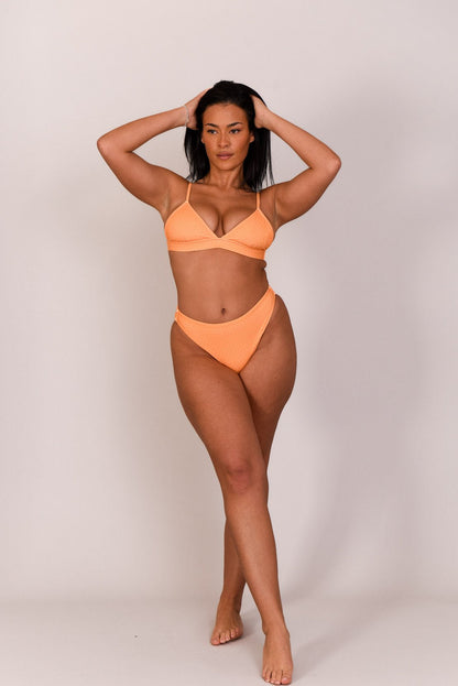 Tangerine Squeeze Boost 'Em Up Bikini Top - OOSC Clothing - USA