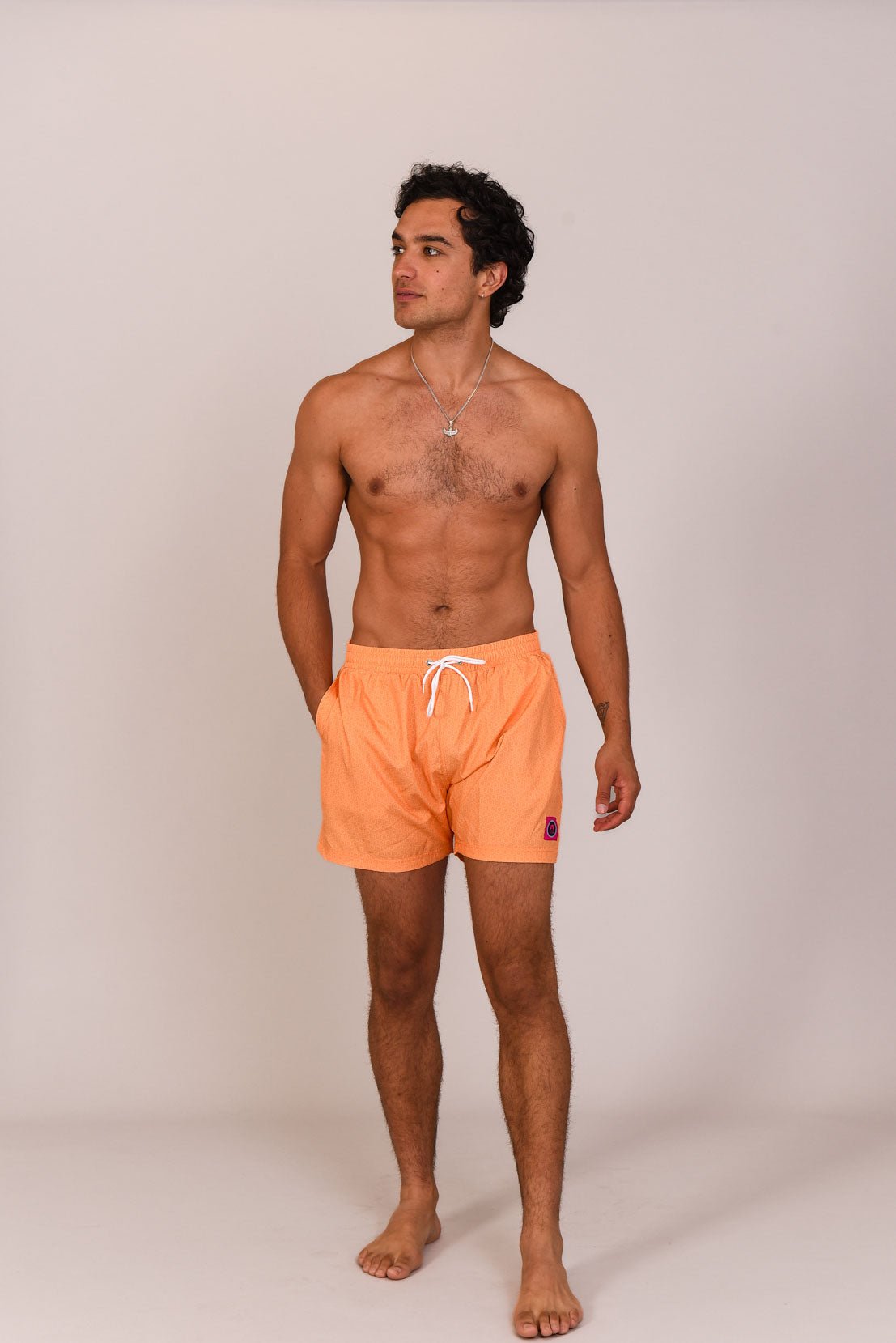 Tangerine Squeeze Men's Swim Shorts - OOSC Clothing - USA
