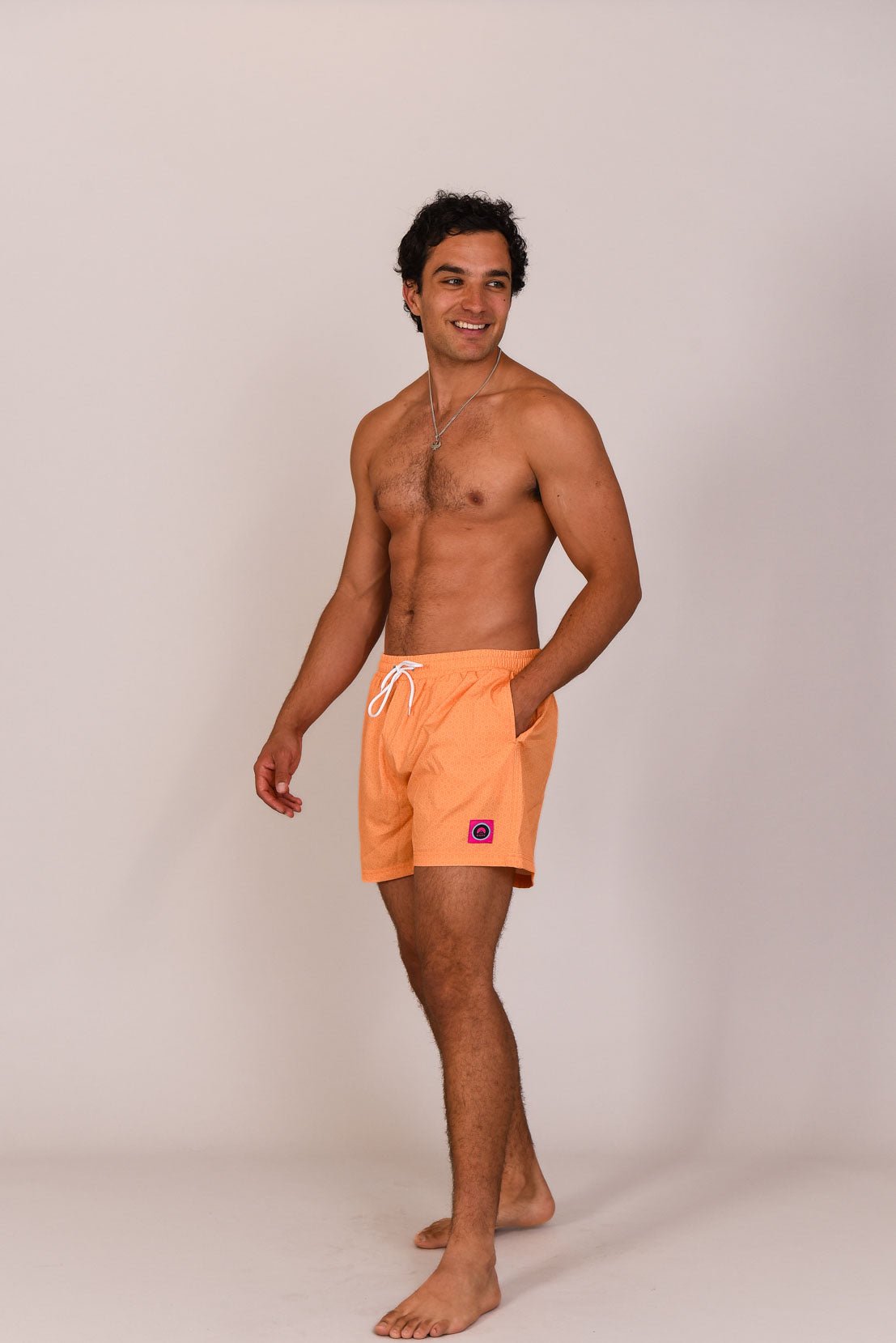 Tangerine Squeeze Men's Swim Shorts - OOSC Clothing - USA