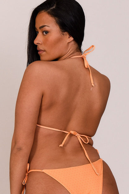 Tangerine Squeeze Triangle Bikini Top - OOSC Clothing - USA