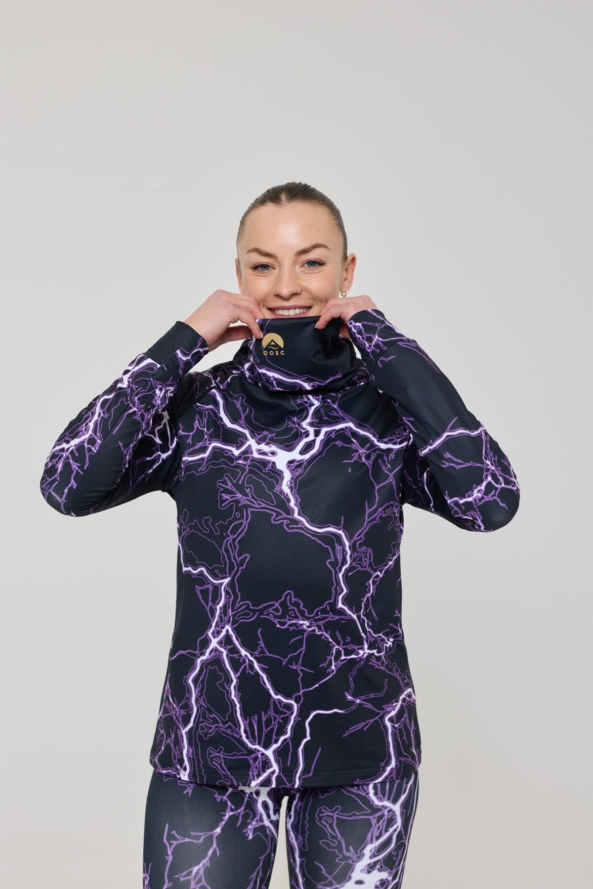 Thunderstruck Women's High Neck Baselayer Top - OOSC Clothing - USA
