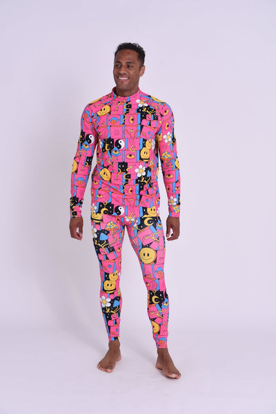 Trippy Hippy Men's Baselayer Top - OOSC Clothing - USA