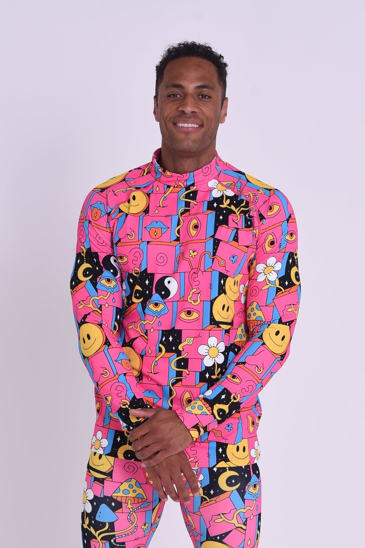 Trippy Hippy Men's Baselayer Top - OOSC Clothing - USA