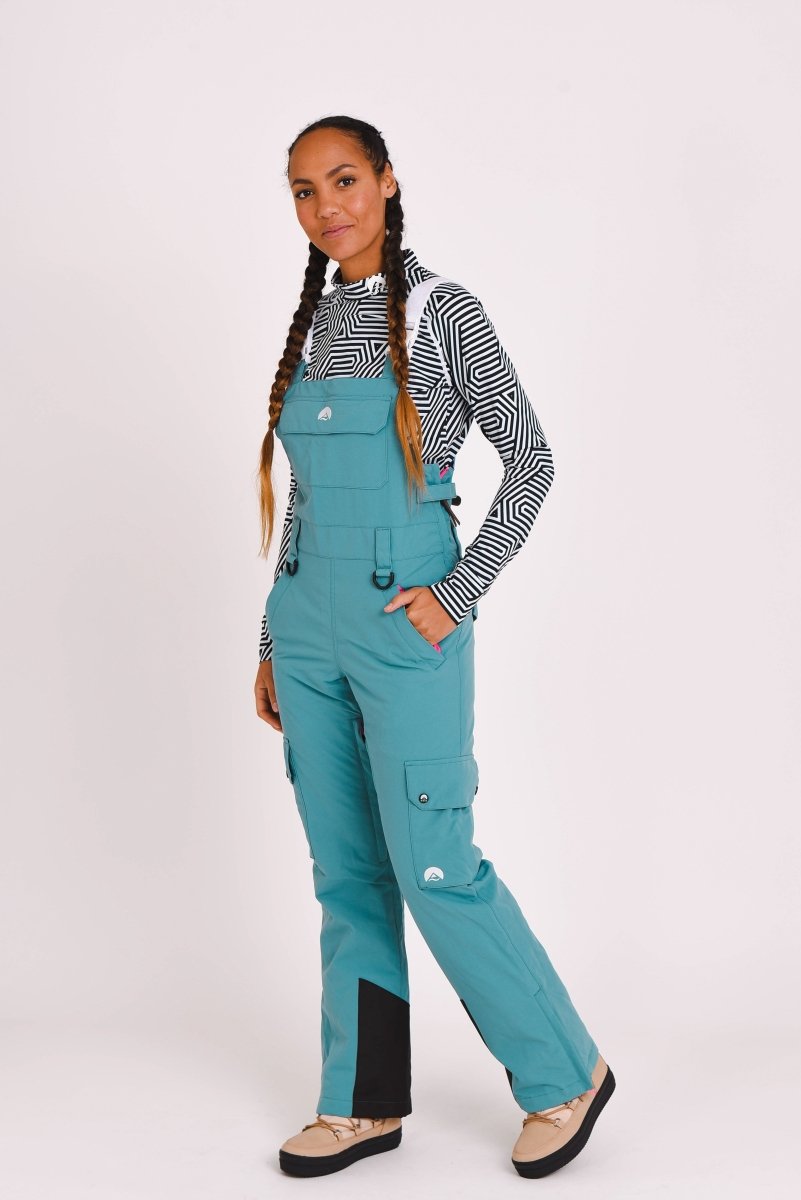 Yeh Girl Bib Pant - Teal - OOSC Clothing - USA