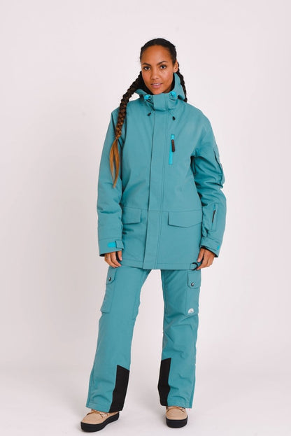 Yeh Girl Bib Pant - Teal - OOSC Clothing - USA