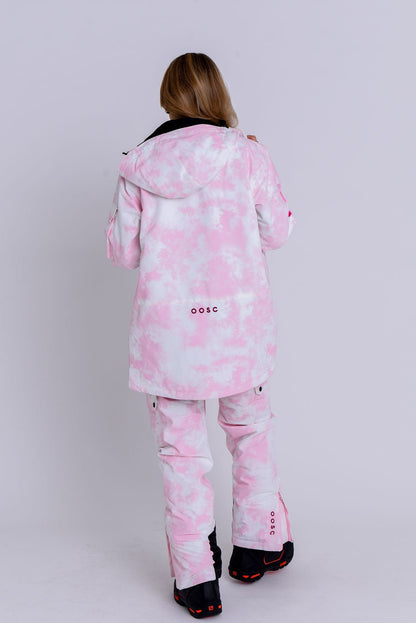 Yeh Girl Ski & Snowboard Bib Pant - Katie Ormerod Pink Tie Dye Signature line - OOSC Clothing - USA