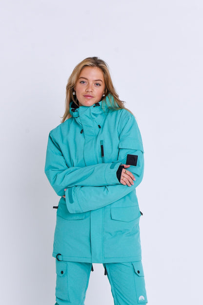 Yeh Girl Ski & Snowboard Jacket - Aqua - OOSC Clothing - USA