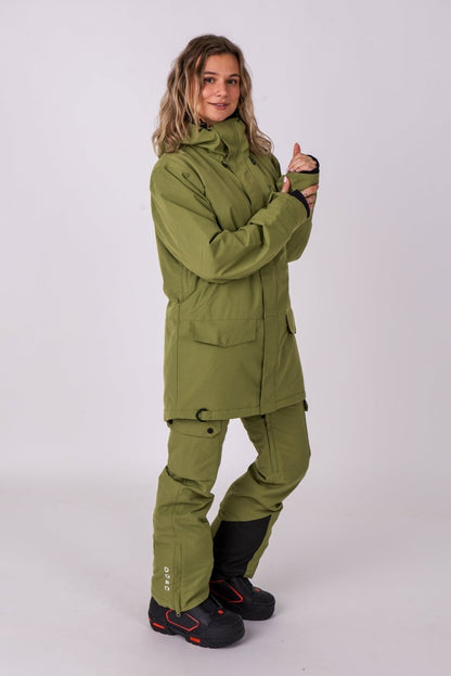 Yeh Girl Ski & Snowboard Jacket - Khaki - OOSC Clothing - USA