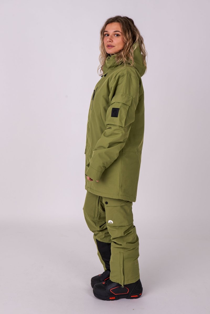 Yeh Girl Ski & Snowboard Jacket - Khaki - OOSC Clothing - USA