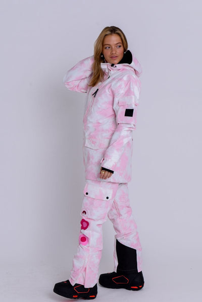 Yeh Girl Ski & Snowboard Jacket - Pink Tie Dye Signature line - OOSC Clothing - USA