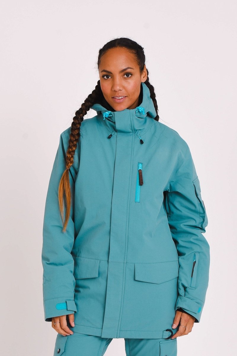 Yeh Girl Ski & Snowboard Jacket - Teal - OOSC Clothing - USA