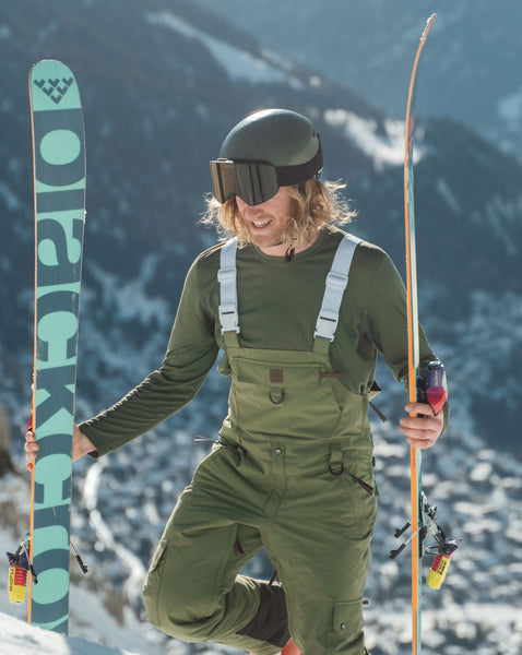 Yeh Man Men's Ski & Snowboard Bib Pant - Khaki – OOSC Clothing - USA