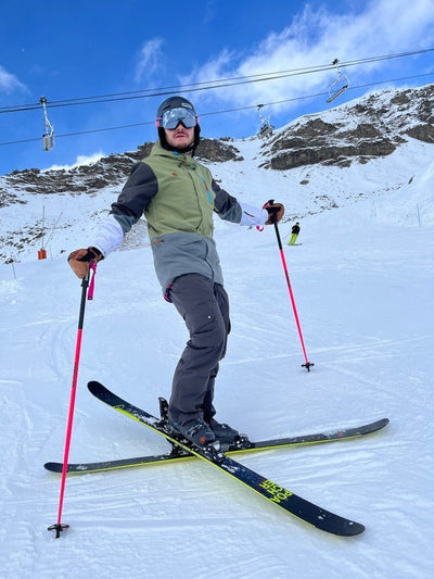 Yeh Man Men's Ski & Snowboard Jacket - Khaki, Grey, Black - OOSC Clothing - USA