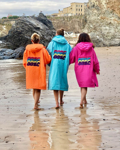 Pump Me Up Recycled Sherpa Lined Changing Robe - Hot Pink - Unisex