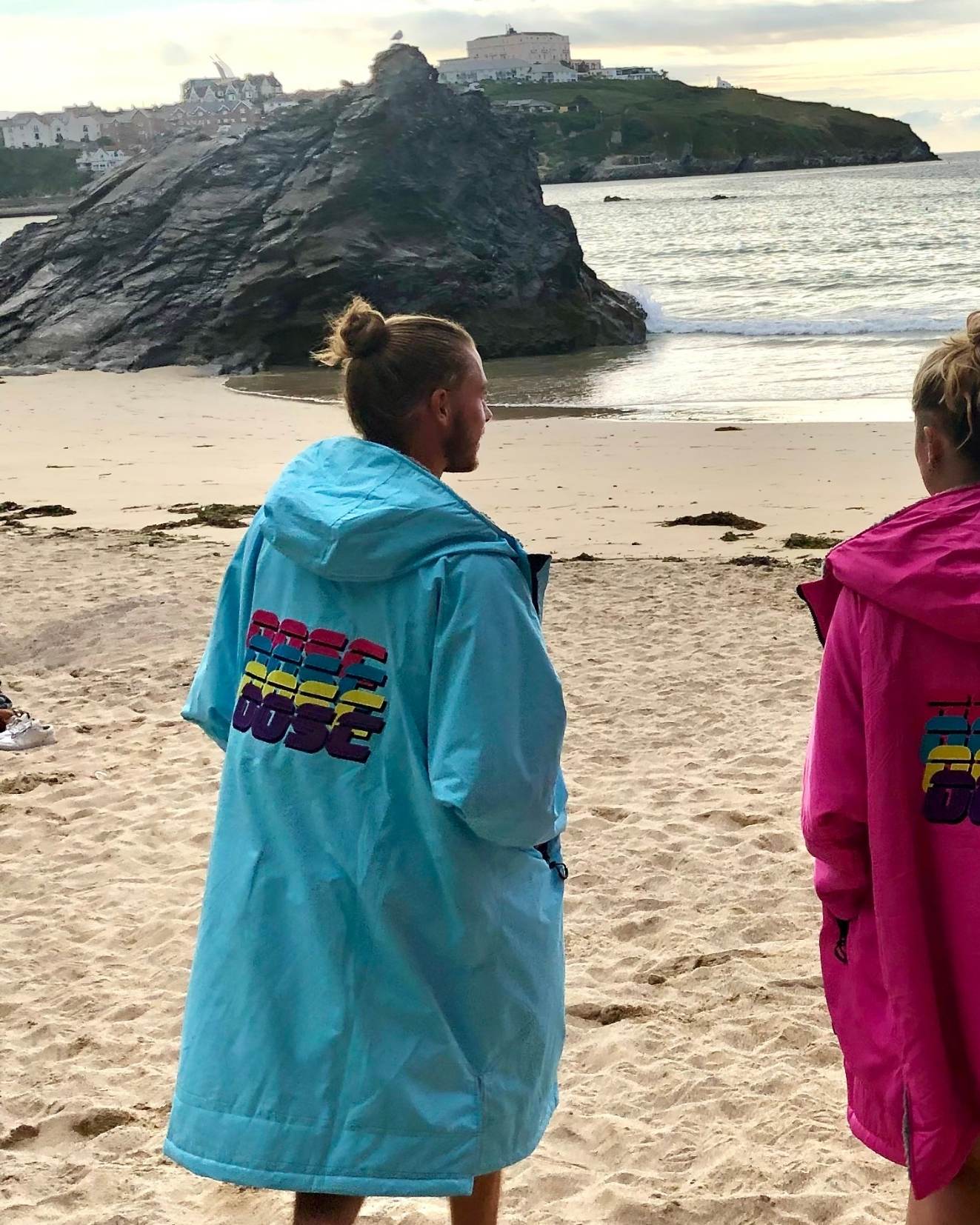 Pump Me Up Recycled Sherpa Lined Changing Robe - Blue - Unisex